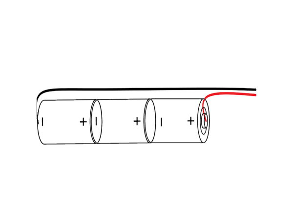 HT 1/2AA750Mah A1x3  3,6v (Ø14,5 X 93)  __ __ __  WIRE  15CM