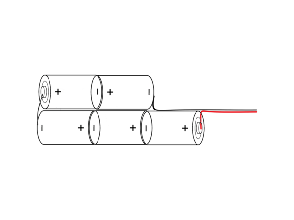 HT SC1700Mah A1X2+A1X3  6V (22,15X44,5x128)  -==  WIRE 20CM