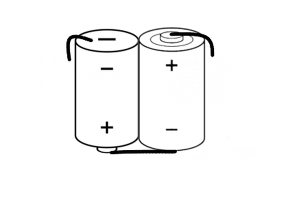 HT C2500Mah B2 2,4V (26 X 52 X 55) I I  +4.8MM -4.8MM