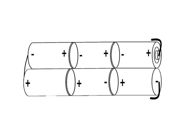 HT SC1700Mah B2X3  7,2V  (22,15 X 256)   = = =  +4.8MM  -4.8MM
