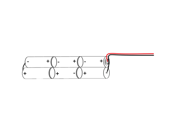 HT A2300Mah B2x3 7,2V (150 x 18 x 36) === WIRE 20CM