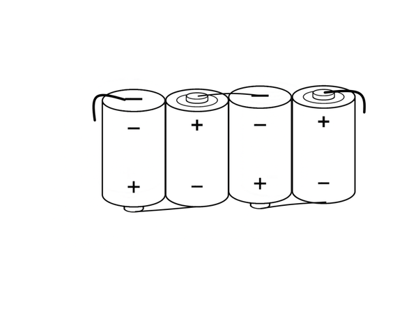 HT C2500Mah 4,8V (26 X 105 X 50) I I I I  +4.8MM -4.8MM