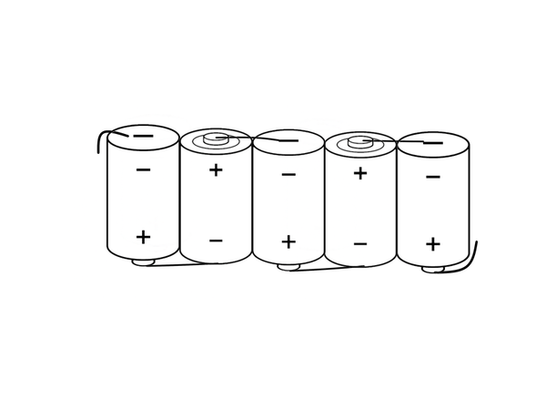 HT  D5000Mah B5 6V (33 X 165 X 60)  I I I I I +4.8MM -4.8MM