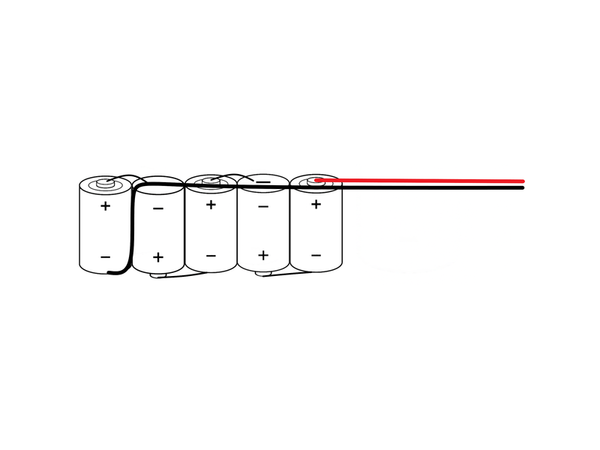 HT D5000Mah B4 4,8V (33 X 132 X 60)  I I I I  DRAAD