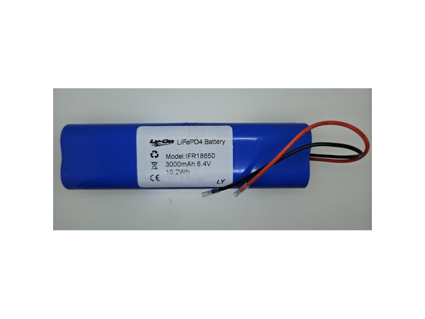 HT 4/3A3000Mah B2x2 6,4V IFR-18650 2S2P (19 x 38 x 130) ==  + BMS + WIRE 12CM