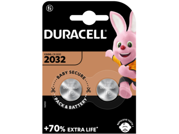 CR2032 DURACELL 3V LITHIUM B2 VPE 2/20/200