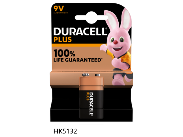 DURACELL MN1604/9V PLUS POWER (Ø25,5 X 16,5 X 47,5)