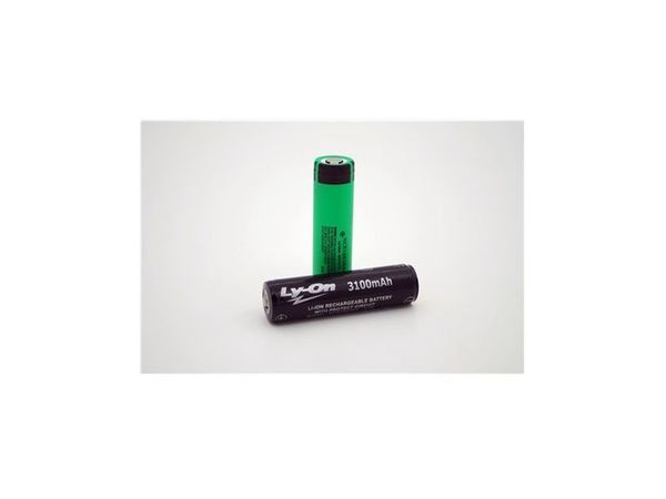 18650 3,6V LY-ON PANASONIC 3100mAh LI-ION + HIGH TOP + PCB 3AMP