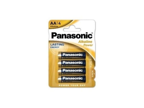 PANASONIC AA (LR6) ALKALINE  POWER 1,5V (Ø14,5 X 50) 4BL
