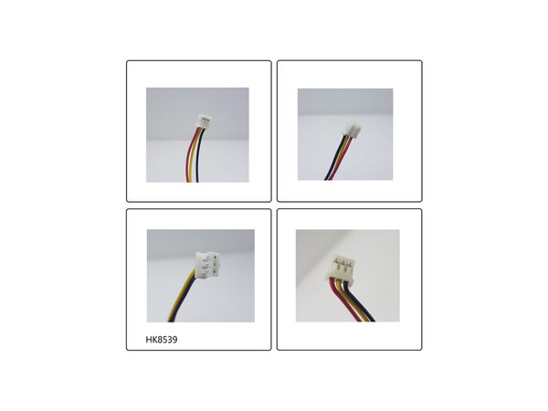 HKPLUG 035  3WIRE +LINKS MIDDEN GEEL -RECHTS