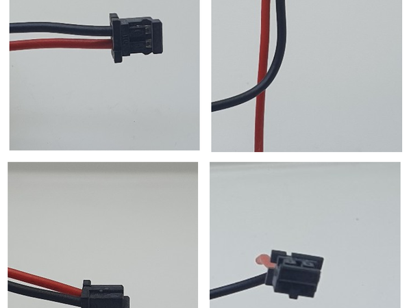 HKPLUG 011A MET +RECHTS  11CM RED 15CM BLACK