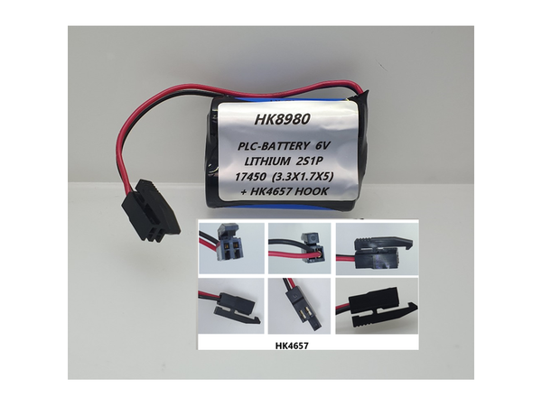 PLC-BATTERY 6V LITHIUM 2S1P 17450 +PLUG22