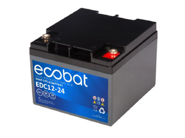 ECO EDC 12V 24AMP LEAD ACID DEEP CYCLE M6 INSERT