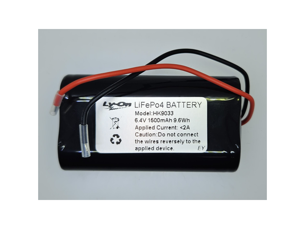 HT 4/3A1500Mah B2 6,4V IFR-18650 2S1P (19 x 38 x 67)  I I + BMS +  WIRE 12CM
