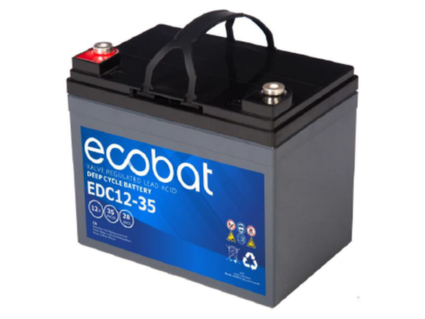 ECO EDC 12V 35AMP LEAD ACID DEEP CYCLE M6 INSERT