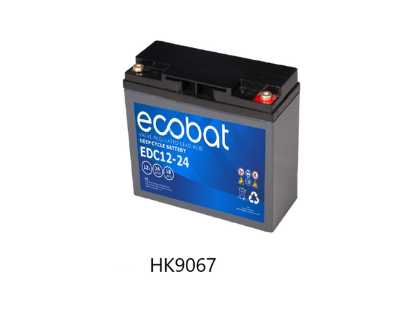 ECO EDC 12V 24AMP (SMALL) LEAD ACID DEEP CYCLE M5 INSERT