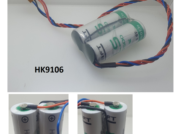 PLC SAFT 3.6V double LITHIUM BROWN DOUBLE 1-3 & 2-4  25CM