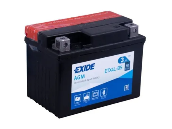 Exide Bike AGM 3Ah 50A - ETX4L-BS
