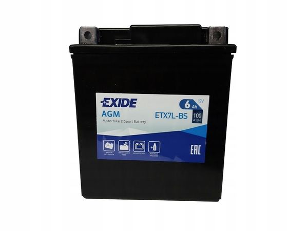 Exide Bike AGM 6Ah 100A- ETX7L-BS